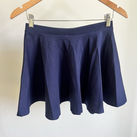 Polo Ralph Lauren Girl's Twirl Skirt Solid Navy Blue Size L (12-14) Preppy Pony - Picture 1 of 6